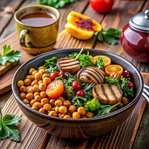 Fırında Baharatlı Nohutlu Bowl